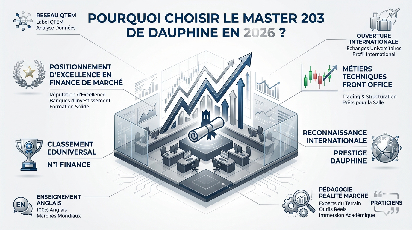 Étudiants du Master 203 Dauphine en conférence sur la finance de marché